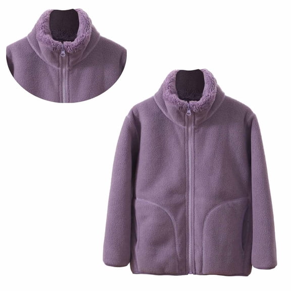 Jacket for Kids Winter Coat Zipper Lightweight Long Sleeve Thick Warm Outerwear Kids Girls Jacket 5-6 Years