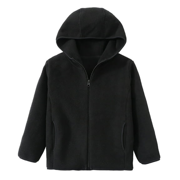 Jacket for Kids with Hooded Zipper Lightweight Long Sleeve Thick Warm Outerwear Girls Clothes 9-10 Years