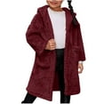 thumbnail image 1 of Fleece Jackets For Toddlers Girls Boys Fleece Hoody Jackets Kids Pocket Outerwear Coat Toddler Kids, 1 of 9