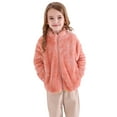 thumbnail image 1 of Fleece Jackets Winter Coat Zip Up Long Sleeve Fuzzy Jacket Kids Girl Jackets 8-9 Years, 1 of 5
