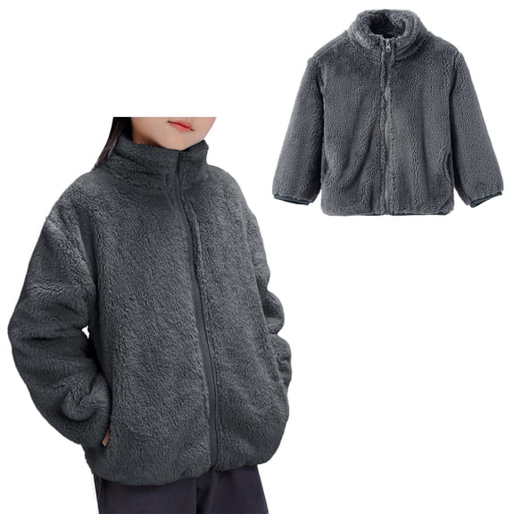 Jackets Winter Coat Zipper Lightweight Long Sleeve Thick Warm Outerwear Warm Clothes for Baby Girl 3-4 Years