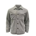 thumbnail image 1 of Fleece Jackets for Men with Pockets Button-Down Collared Shackets Shirts Mens Casual Solid Color Long Sleeve Thermal Warm Sherpa Outerwear Coats, 1 of 3
