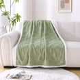 thumbnail image 1 of Fleece King Size Blanket for Sofa Green - Soft Lightweight Plush Cozy Fuzzy Checkered Warm Winter Blanket Microfiber, 80x91 inches, 1 of 6