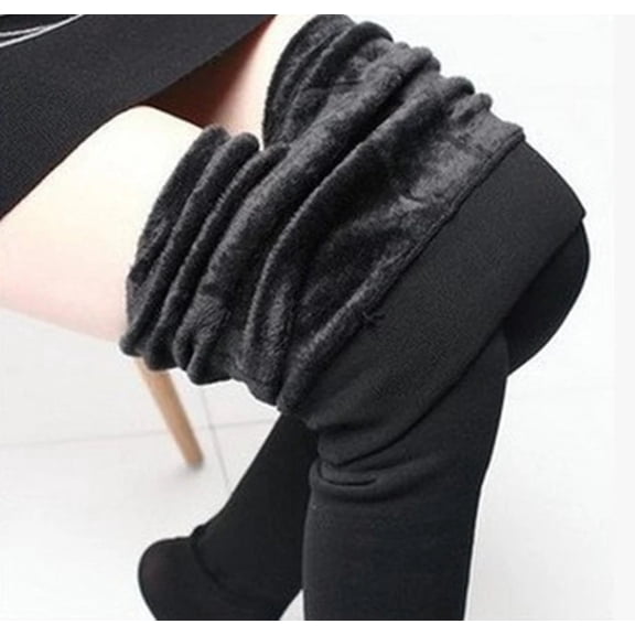 Fleece Leggings Winter Warm Thick High Stretch Plus Velvet Skinny Fitness Woman Pants Suitable Weight 45-75kg