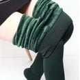 thumbnail image 1 of Fleece Leggings Winter Warm Thick High Stretch Plus Velvet Skinny Fitness Woman Pants Suitable Weight 45-75kg, 1 of 11
