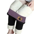 thumbnail image 1 of Fleece Leggings for Women Winter Warm Tights Plus Size Snow Pants Lined Thermal Clothes Black-2 M, 1 of 8