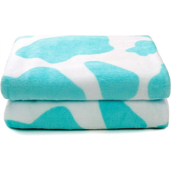 Fleece Light Blue Blanket Kids Pale Turquoise Teal Cyan Fuzzy Blanket Soft Cozy Girls Women Throw Blanket Blue Gifts Decor for Birthday Christmas