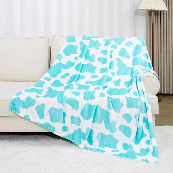 Fleece Light Blue Blanket Twin Size Fuzzy Turquoise Throw Blankets Cyan Teal Bed Blanket Pale Blue Couch Blanket Decor Stuff for Couch Livingroom