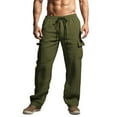 thumbnail image 1 of Fleece Lined Cargo Pants, Men's Athletic Lined Cargo Work Pants Pantalones Sweatpants For Men Fleece Men's Hiking Pants Baggy Cargo Pantalones Tácticos Para Hombre Pantalones Para M Green, 1 of 6