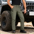thumbnail image 1 of Fleece Lined Cargo Pants for Men Waterproof Pants Winter Warm Ripstop Cargo Pants with Pockets Gray M, 1 of 9