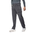 thumbnail image 1 of Fleece Lined Cargo Pants for Men with Multi-Pockets Elastic Waist Trousers Casual Straight Leg Solid Color Thermal Warm Hiking Work Pant, 1 of 8