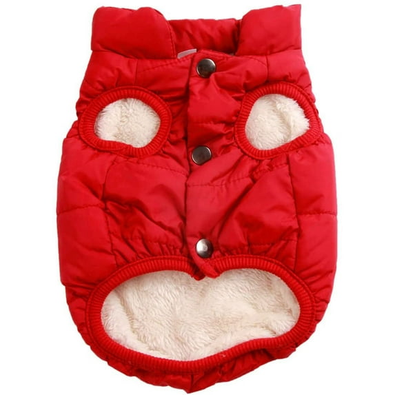 Fleece Lined Dog Jacket Very Warm For Winter And Cold Weather Extra Soft Windproof Dog Vest