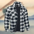 thumbnail image 1 of Fleece Lined Flannel Shirt for Men Big and Tall Long Sleeve Plaid Warm Sherpa Jacket Thicken Casual Button Down Shirts Winter Outwear Plus Size, 1 of 6