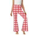 thumbnail image 1 of Fleece Lined Flare Leggings Girls 14-16 Winter Warm Plaid Flared Pants High Waisted Thermal Pants, 11 Y, 1 of 6