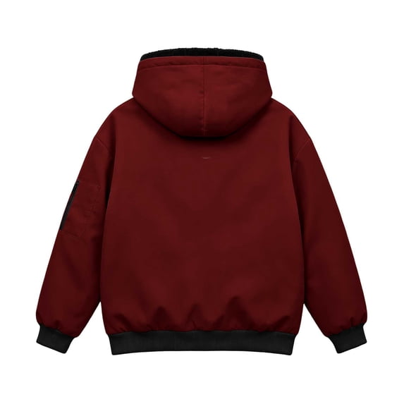Fleece Lined Hooded Windbreaker for Women, Fall Winter Waterproof Long Sleeve Outdoor Hiking Fashion Jackets, S-XXL
