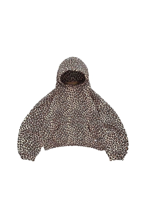 Lined Hoodie for Women Leopard Print Long Sleeve Sweatshirt Fall Casual Pullover