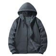 thumbnail image 1 of Fleece Lined Hoodies for Men Zip Up Jacket Sherpa Comfort Sweatshirts Fall Winter Warm Cozy Coats with Pockets, 1 of 9