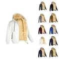thumbnail image 1 of Fleece Lined Jackets for Men 2025 Fall Winter Long Sleeve Zip Up Hooded Jacket with Pockets Outerwear Coat Hoodie, 1 of 5
