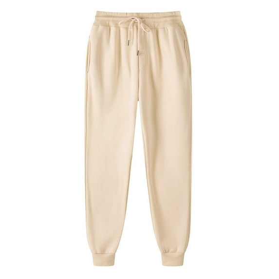 Fleece Lined Joggers Pants Men,Men's Tracksuit Bottoms with Pockets Fall/Winter Jogging Bottoms Solid Color Loose Sweatpants Casual Training Sports Running Trousers Plain Track Pants