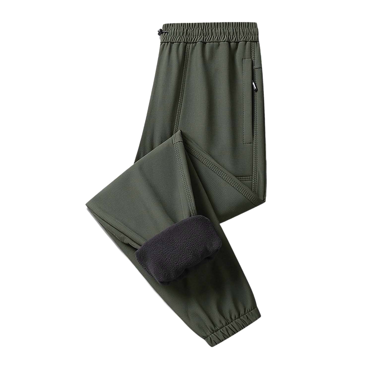 Fleece Lined Joggers for Women, 4-way Stretch High Waisted Sweatpants ...