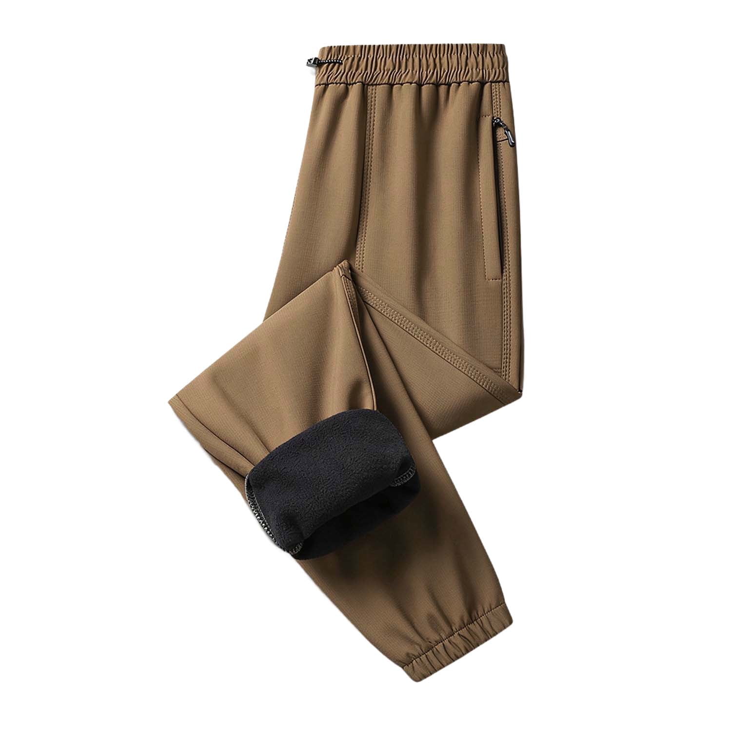 Fleece Lined Joggers for Women, 4-way Stretch High Waisted Sweatpants ...
