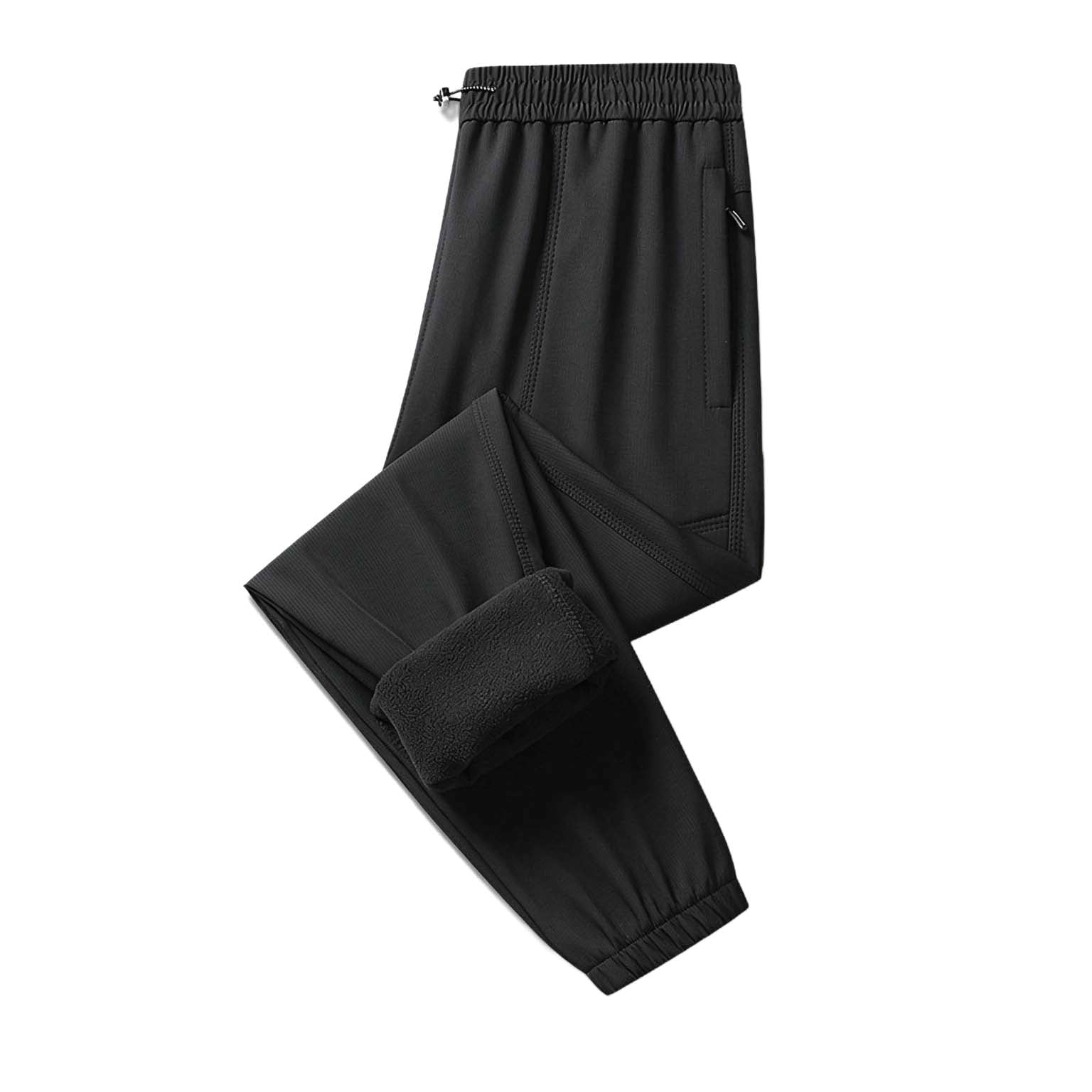 Fleece Lined Joggers for Women, 4-way Stretch High Waisted Sweatpants ...