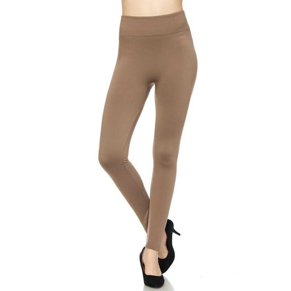 Fleece Lined Leggings - New Mix Mocha One Size Regular
