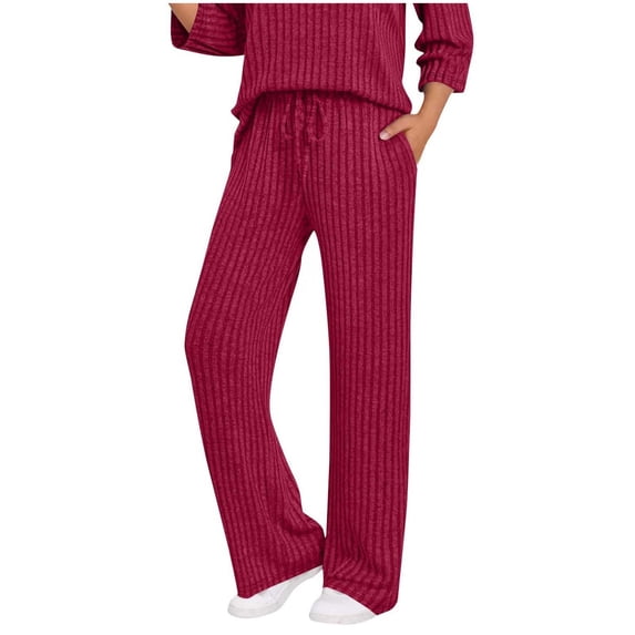 Fleece Lined Leggings Women High Waisted Yoga Tights Pants Tummy Control Straight Leg Winter Thermal Thicken Trousers