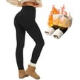 thumbnail image 1 of Fleece Lined Leggings Women - Thermal Thick Winter Warm High Waisted Tummy Control Soft Pants for Snow Cold, 1 of 6