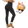 thumbnail image 1 of Fleece Lined Leggings Women - Thermal Thick Winter Warm High Waisted Tummy Control Soft Pants for Snow Cold, 1 of 6