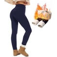 thumbnail image 1 of Fleece Lined Leggings Women - Thermal Thick Winter Warm High Waisted Tummy Control Soft Pants for Snow Cold, 1 of 6
