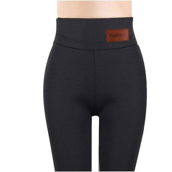 Fleece Lined Leggings Women Thermal Warm Thick Tights Winter Sherpa Legging High Waisted Yoga Pants Black 5XL