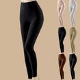thumbnail image 1 of Fleece Lined Leggings Women Tummy Control Thermal Tights Ankle Length Stretch Slim Fall Winter Warm Comfy Workout Gym Leggings, 1 of 5