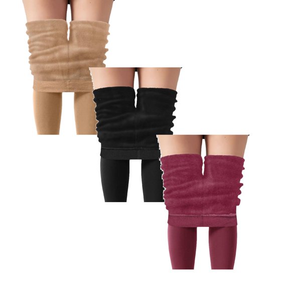 Lined Leggings Women Winter Warm Thick Tights Thermal Velvet Pants Control Soft Stretchy