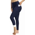 thumbnail image 1 of Fleece Lined Leggings Women with Pockets - Winter Warm Thermal Thick Tights High Waisted Yoga Pants, 1 of 7