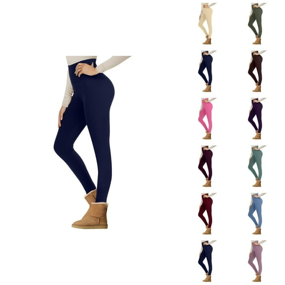 Lined Leggings for Women 2025 Winter High Waisted Tummy Control Thermal Warm Tights Running Yoga Pants