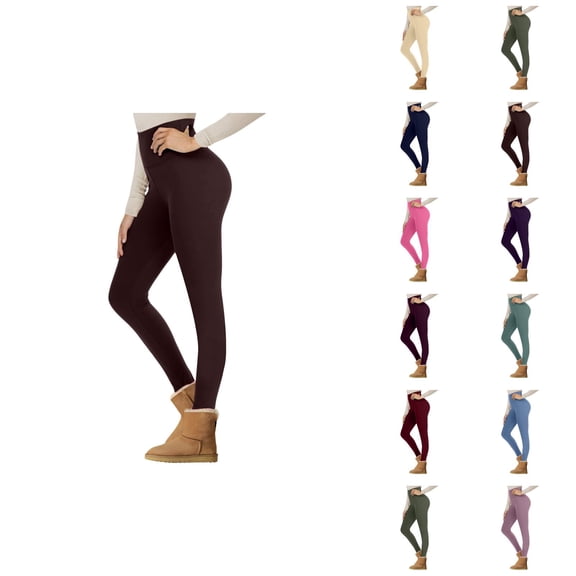 Lined Leggings for Women 2025 Winter High Waisted Tummy Control Thermal Warm Tights Running Yoga Pants
