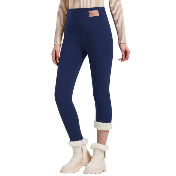 Fleece Lined Leggings for Women High Waisted Thermal Leggings Warm Winter Tights Tummy Control Soft Stretch Pants XL