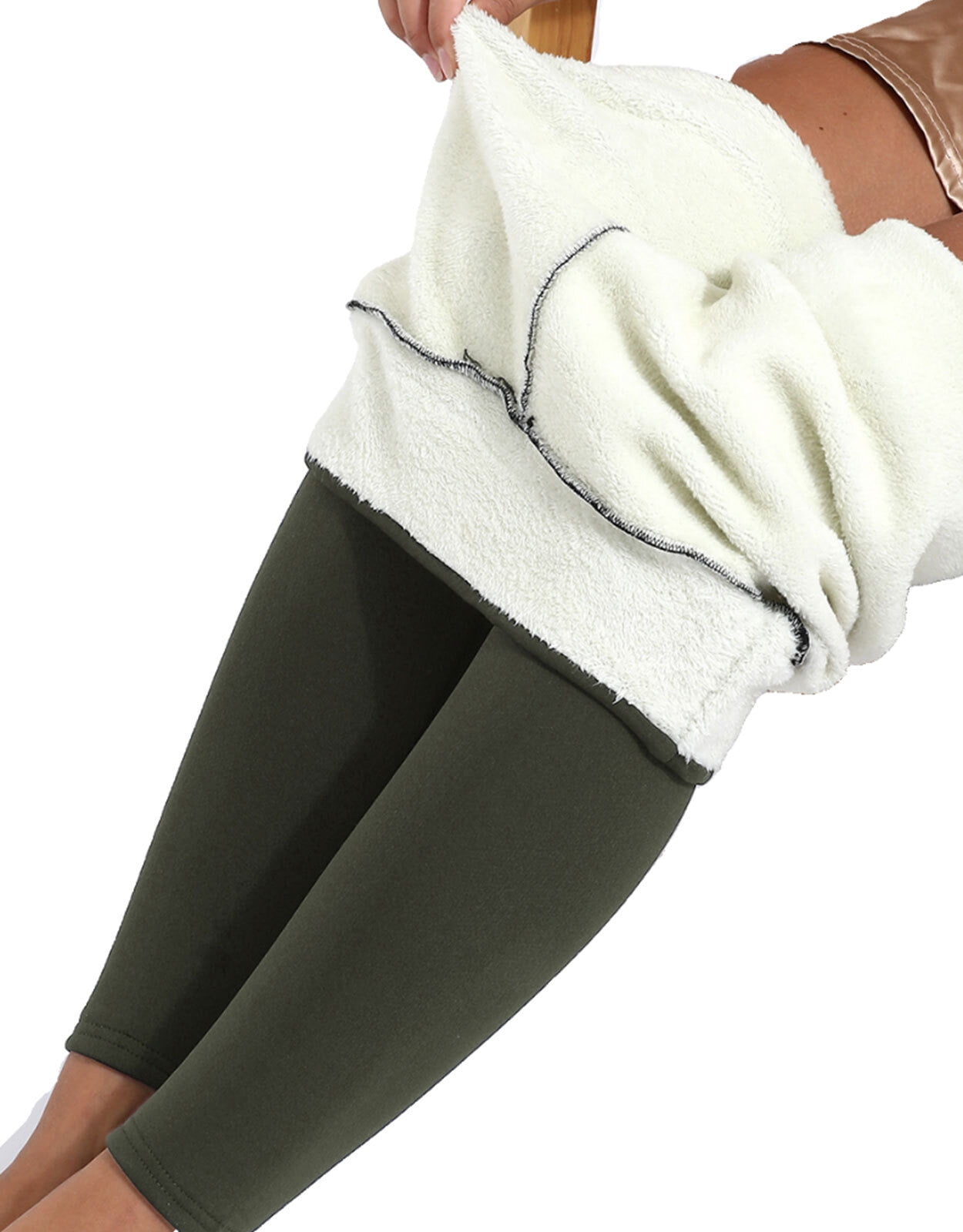 Fleece Lined Leggings for Women Thick Winter Warm Soft High Waisted Tummy Control Thermal Pants