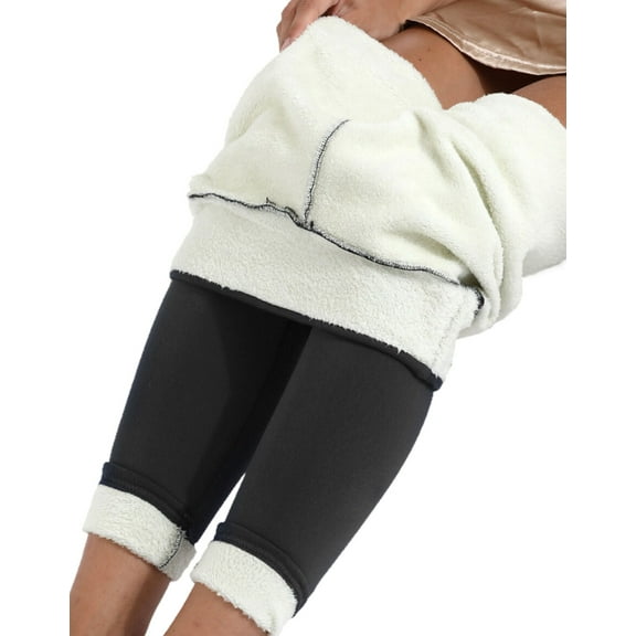 Fleece Lined Leggings for Women Thick Winter Warm Soft High Waisted Tummy Control Thermal Pants Shermie