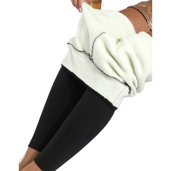 Fleece Lined Leggings for Women Thick Winter Warm Soft High Waisted Tummy Control Thermal Pants Shermie