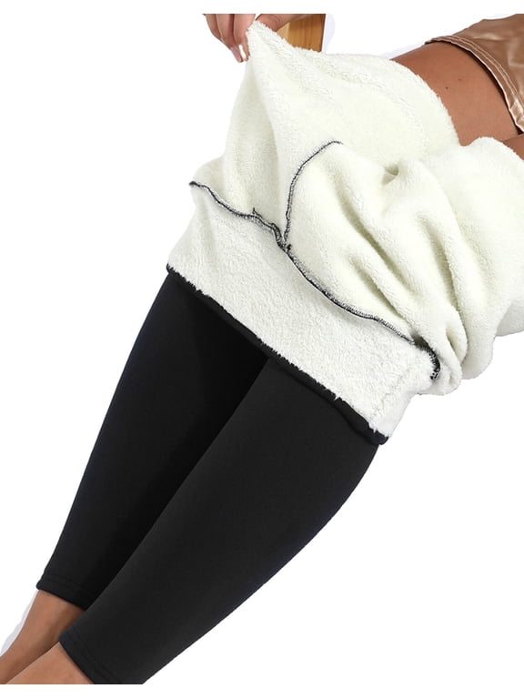 Fleece Lined Leggings for Women Thick Winter Warm Soft High Waisted Tummy Control Thermal Pants Shermie