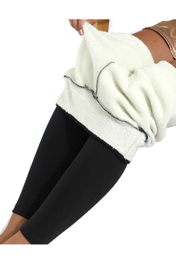 Fleece Lined Leggings for Women Thick Winter Warm Soft High Waisted Tummy Control Thermal Pants Shermie