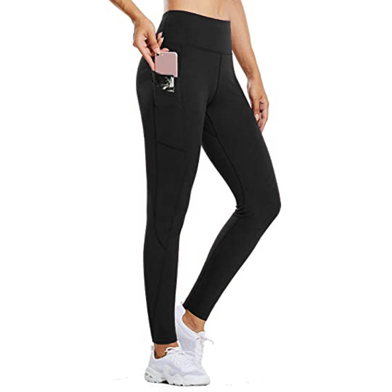 Fleece Lined Leggings with Pockets for Women Thermal Yoga Pants Winter  Workout Leggings with Pockets for Women 