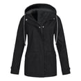 thumbnail image 1 of Fleece-Lined Rain Jacket, Waterproof Hiking Shell, Winter Outdoor Coat Black Xxl , Coat, 1 of 5