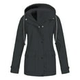 thumbnail image 1 of Fleece-Lined Rain Jacket, Waterproof Hiking Shell, Winter Outdoor Coat Dark Gray Xxl , Coat, 1 of 5