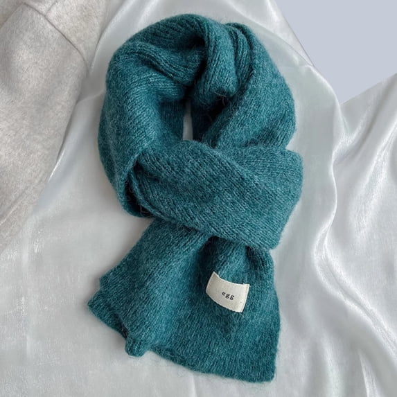 Fleece Lined Scarf for Women, Winter Fashion Scarf, Cozy Neck Warmer for Cold Weather, Soft Outdoor Accessory for Fitness, Hiking, Travel, Daily Wear, Lightweight Scarfs Navy