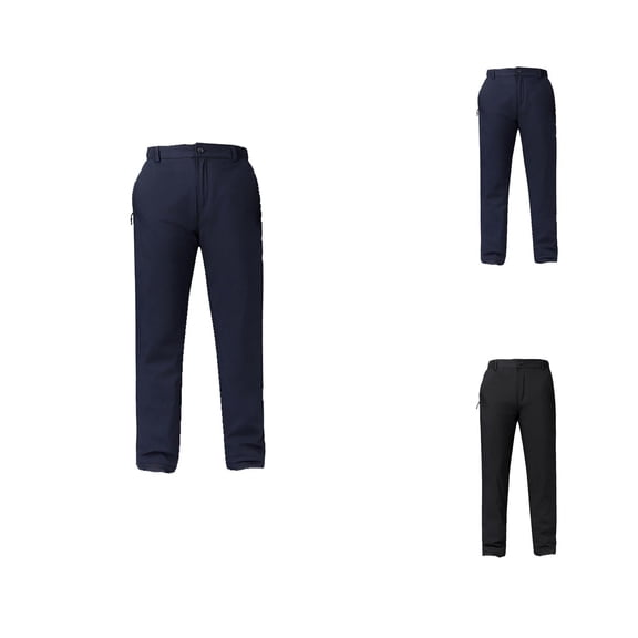 Lined Slacks for Men Winter Warm Dress Pants with Pockets Business Casual Pants Trousers