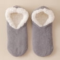 thumbnail image 1 of Fleece Lined Slipper Socks Cozy Winter Warm Fuzzy Socks Non Slip Indoor House Slippers Thick Thermal Bootie Slippers for Women and Girls, 1 of 5