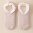thumbnail image 1 of Fleece Lined Slipper Socks Cozy Winter Warm Fuzzy Socks Non Slip Indoor House Slippers Thick Thermal Bootie Slippers for Women and Girls, 1 of 4